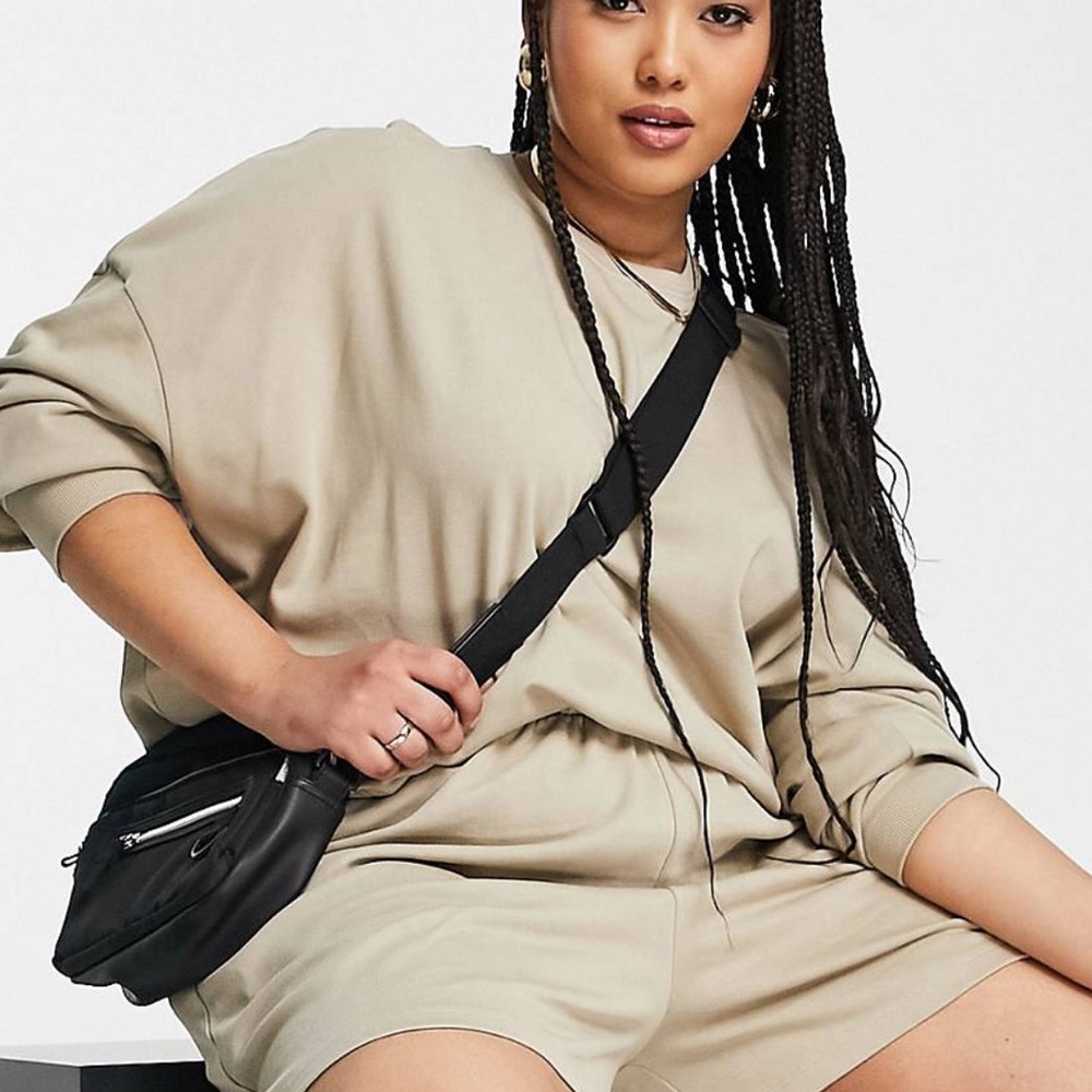ASOS Curve Sweatshirt Tan